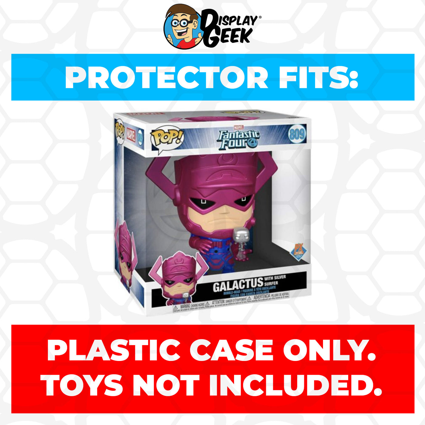 Pop Protector for 10 inch Galactus Metallic #809 Jumbo Funko Pop on The Protector Guide App by Display Geek