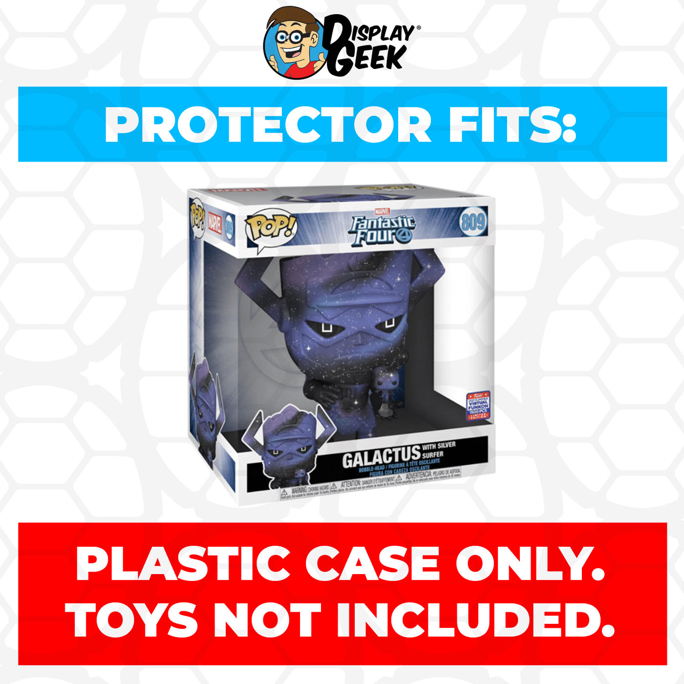 Pop Protector for 10 inch Galactus Galaxy Virtual FunKon #809 Jumbo Funko Pop on The Protector Guide App by Display Geek