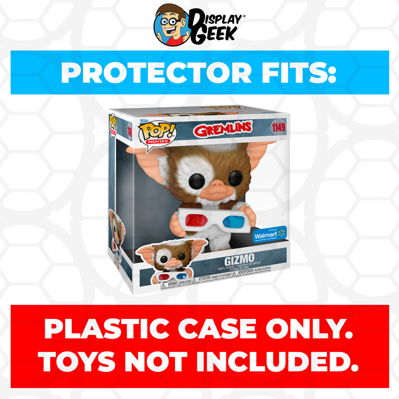 Pop Protector for 10 inch Gremlins Gizmo #1149 Jumbo Funko Pop on The Protector Guide App by Display Geek