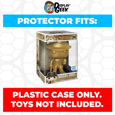 Pop Protector for 10 inch Indiana Jones Gold Metallic #885 Jumbo Funko Pop on The Protector Guide App by Display Geek