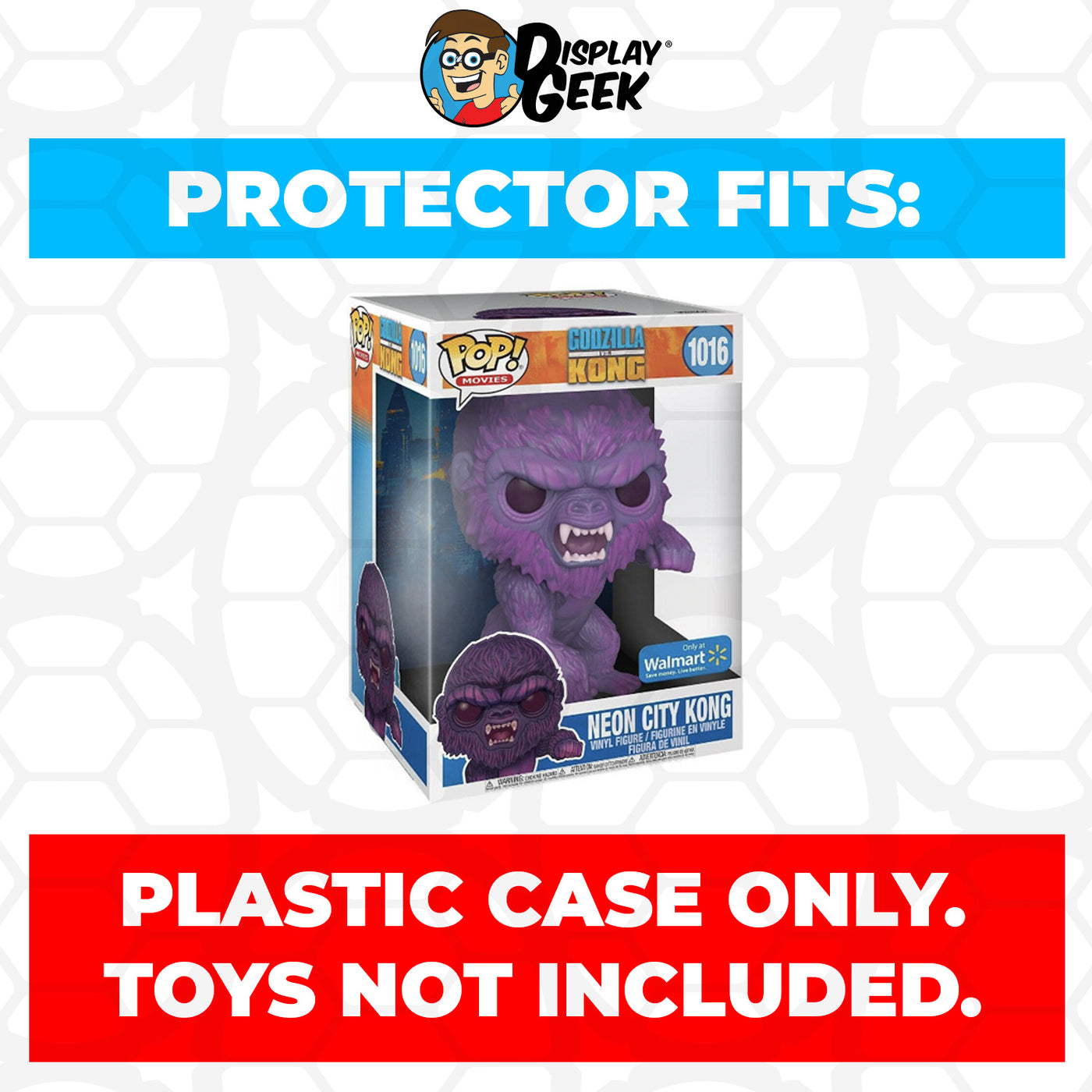 Pop Protector for 10 inch Kong Neon City Lights #1016 Jumbo Funko Pop on The Protector Guide App by Display Geek