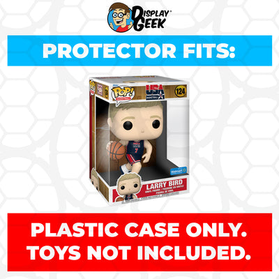 Pop Protector for 10 inch Larry Bird Team USA #124 Jumbo Funko Pop on The Protector Guide App by Display Geek