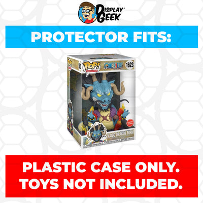 Plastic Pop Protector for 10 inch One Piece Kaido Dragon Form #1623 Jumbo Funko Pop on The Protector Guide App by Display Geek