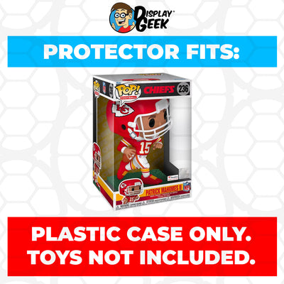 Pop Protector for 10 inch Patrick Mahomes II #236 Jumbo Funko Pop on The Protector Guide App by Display Geek