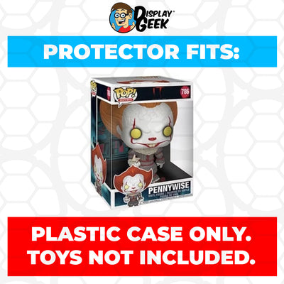 Pop Protector for 10 inch Pennywise with Boat #786 Jumbo Funko Pop on The Protector Guide App by Display Geek