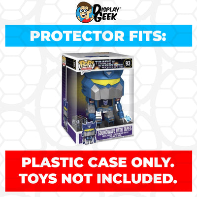 Pop Protector for 10 inch Soundwave with Tapes #93 Jumbo Funko Pop on The Protector Guide App by Display Geek