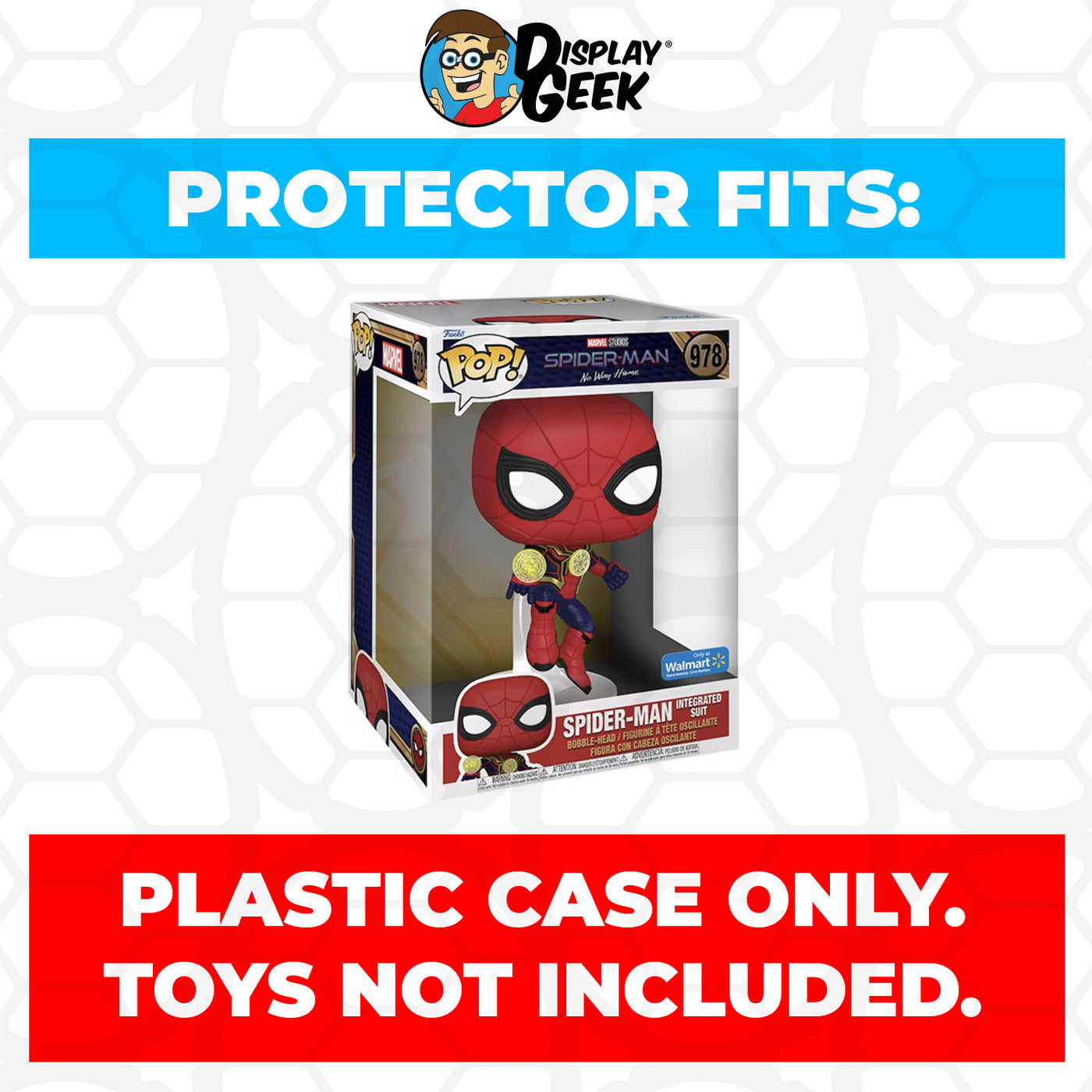 Pop Protector for 10 inch Spider-Man Integrated Suit #978 Jumbo Funko Pop on The Protector Guide App by Display Geek