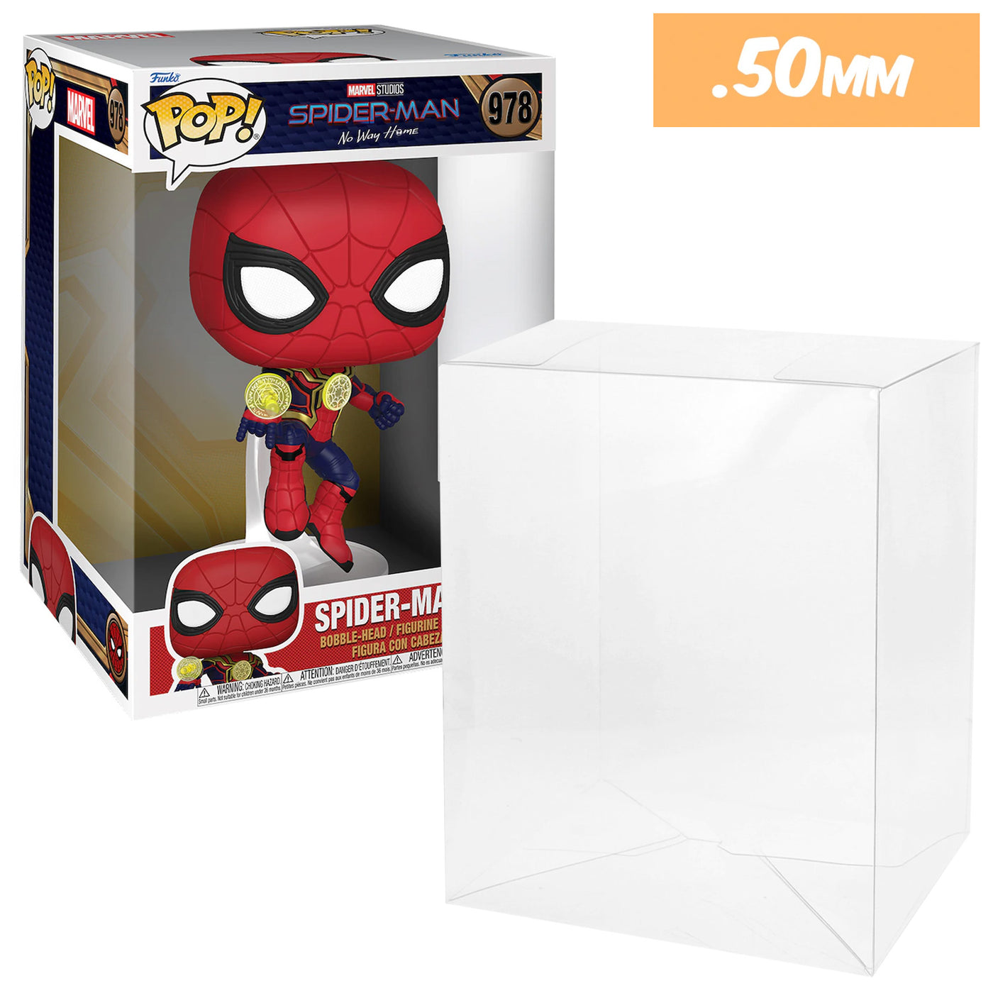 spider-man no way home integrated suit 10 inch best funko pop protectors thick strong uv scratch flat top stack vinyl display geek plastic shield vaulted eco armor fits collect protect display case kollector protector