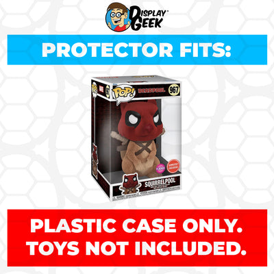 Pop Protector for 10 inch Squirrelpool Flocked #967 Jumbo Funko Pop on The Protector Guide App by Display Geek