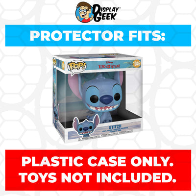 Pop Protector for 10 inch Stitch Smiling Seated #1046 Jumbo Funko Pop on The Protector Guide App by Display Geek