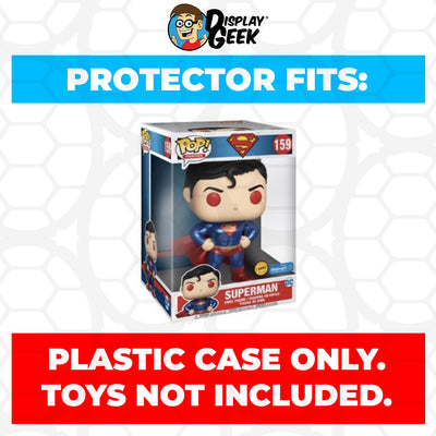 Pop Protector for 10 inch Superman Metallic Chase #159 Jumbo Funko Pop on The Protector Guide App by Display Geek