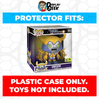 Pop Protector for 10 inch Unicron SDCC #103 Jumbo Funko Pop on The Protector Guide App by Display Geek