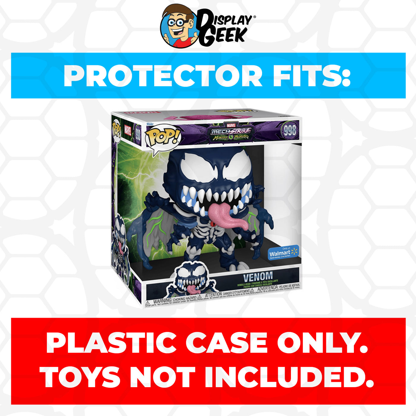 Pop Protector for 10 inch Venom Mech Strike #998 Jumbo Funko Pop on The Protector Guide App by Display Geek