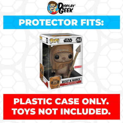 Pop Protector for 10 inch Wicket W. Warrick #293 Jumbo Funko Pop on The Protector Guide App by Display Geek