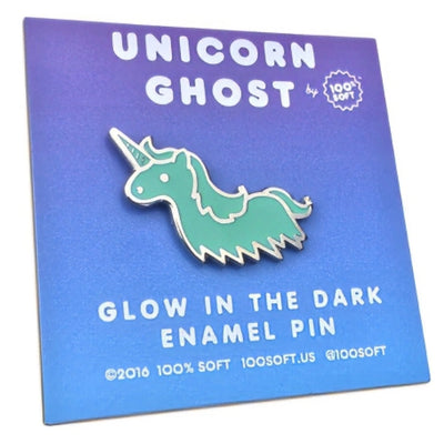 100% Soft: Pins, Unicorn Ghost (GITD)