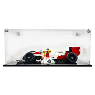 LEGO 10330 - Custom Acrylic Display Case for Icons McLaren MP4/4 & Ayrton Senna (6h x 14.2w x 8d) by Display Geek Flying Box 3mm thick dust and dirt protection