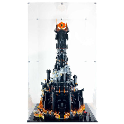 LEGO 10333 - Custom Acrylic Display Case for The Lord of The Rings Barad-dur (33.7h x 19.5w x 13.7d) by Display Geek Flying Box 3mm thick dust and dirt protection