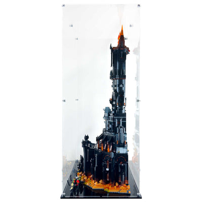 LEGO 10333 - Custom Acrylic Display Case for The Lord of The Rings Barad-dur (33.7h x 19.5w x 13.7d) by Display Geek Flying Box 3mm thick dust and dirt protection