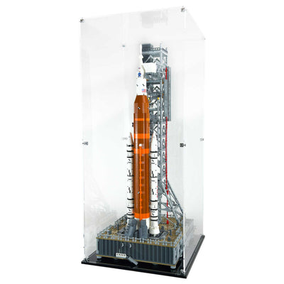 LEGO 10341 - Custom Acrylic Display Case for Icons NASA Artemis Space Launch System (29h x 13.5w x 12.5d) by Display Geek Flying Box 3mm thick dust and dirt protection