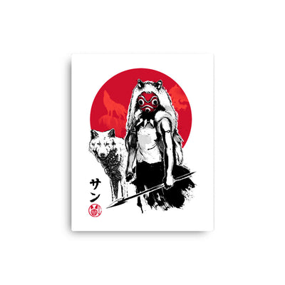 Wolf Girl Sumi-e - Wall Art