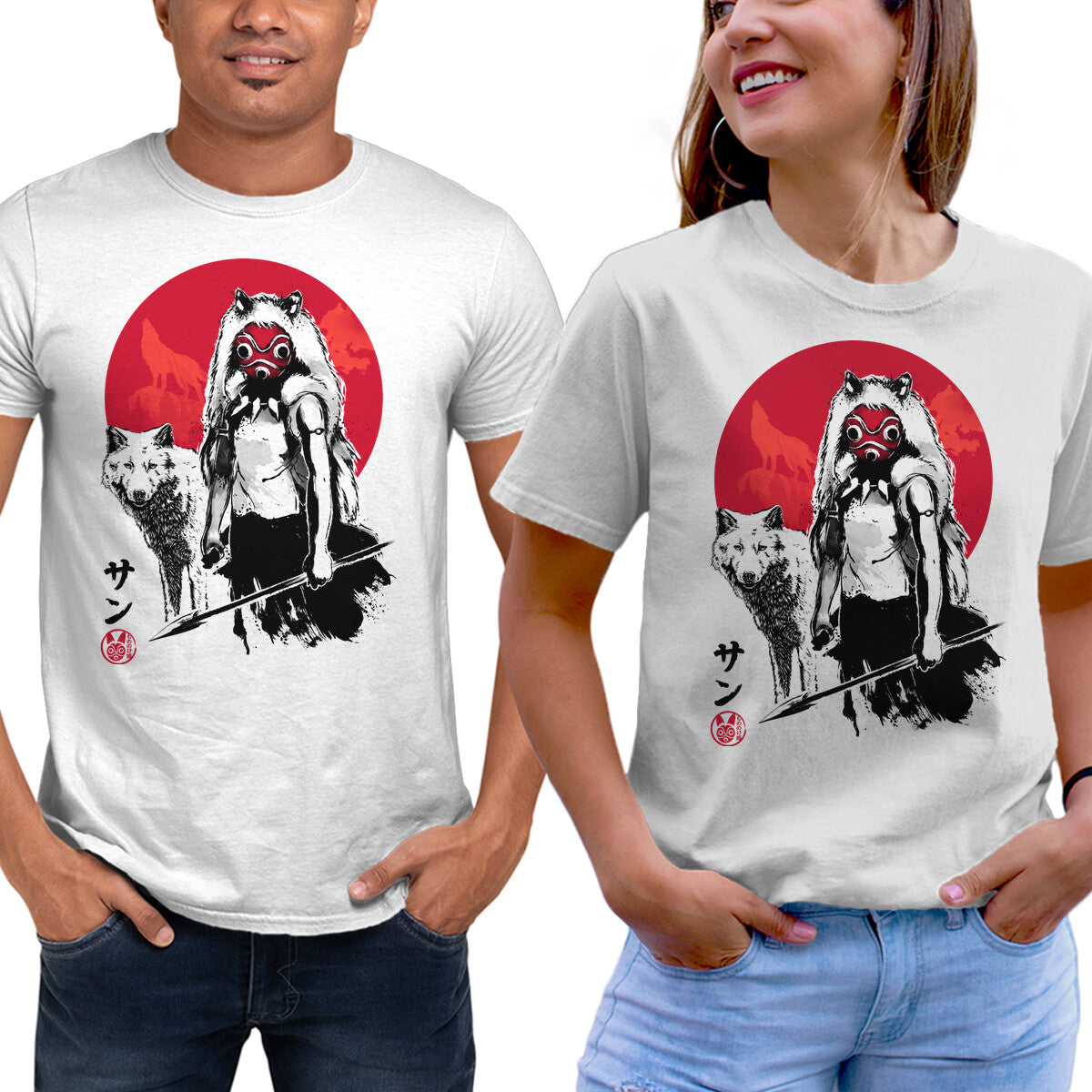 Wolf Girl Sumi-e - T-Shirt