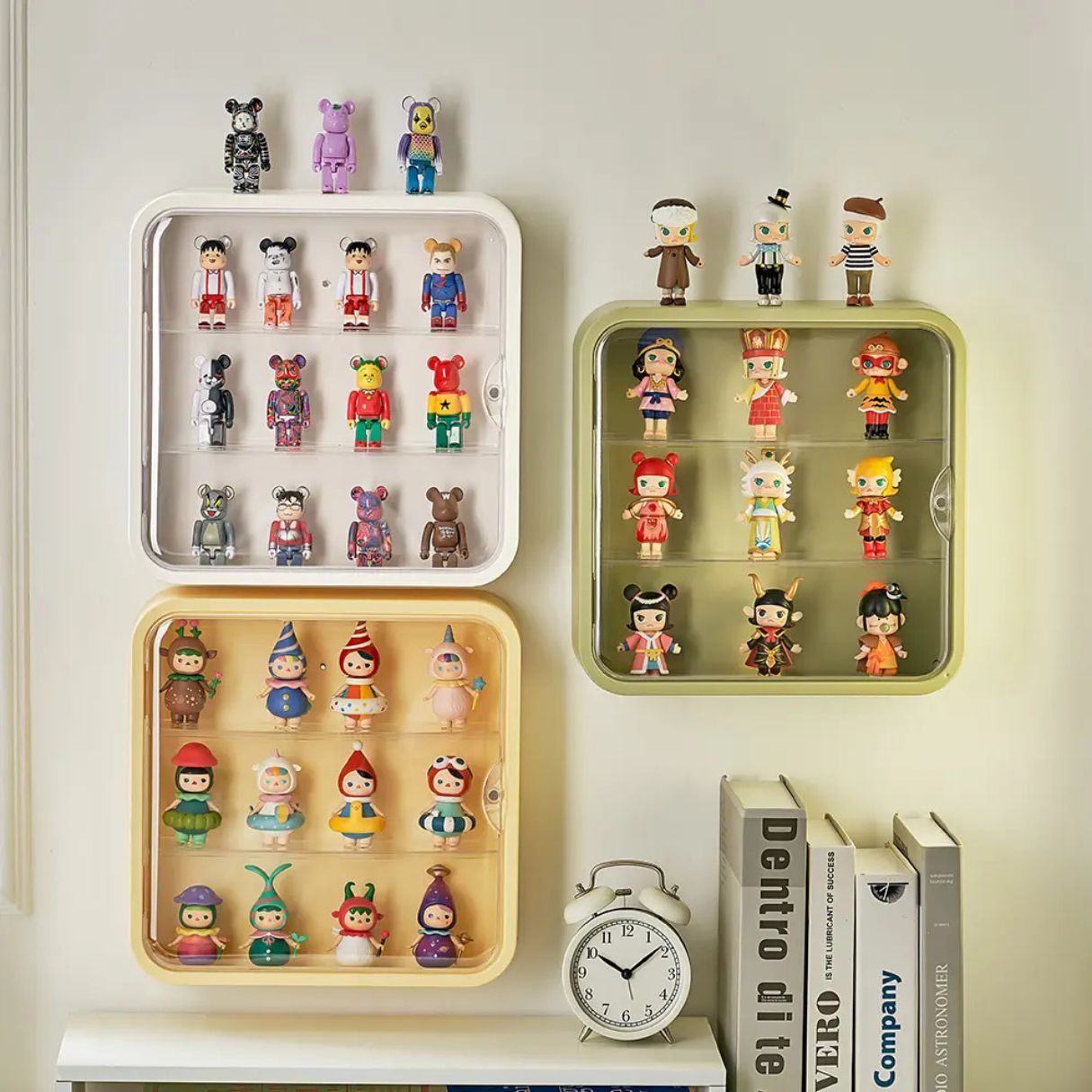 SQUARE - Wall Mountable Multi-Color Display Case for Blind Box Figures (Plastic)