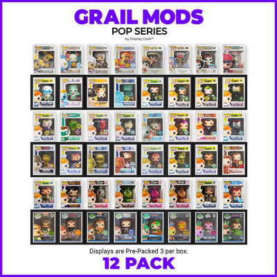 12 Pack Display Geek Grail Mods The Best Funko Pop Vinyl Display Case for Pop Shield Armor Hard Stacks DIY Vaulted Grail Wall Cubbies