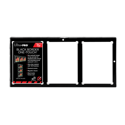 3-Card Wall Mount Display Case for 35pt Trading Cards (UV ONE-TOUCH Magnetic Holder)