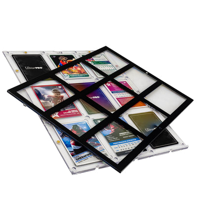 9-Card Wall Mount Display Case for 35pt Trading Cards (UV ONE-TOUCH Magnetic Holder)