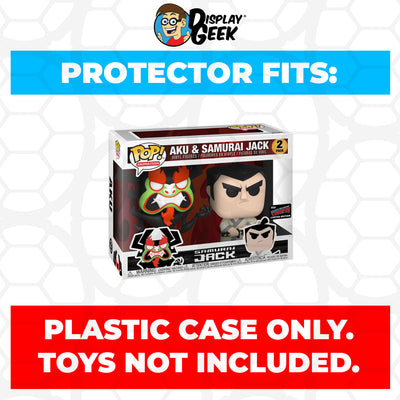 Pop Protector for 2 Pack Aku & Samurai Jack NYCC Funko Pop on The Protector Guide App by Display Geek