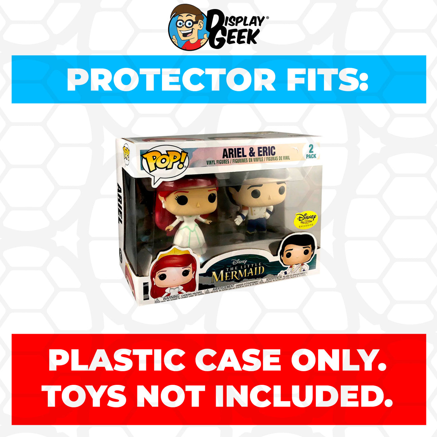 Pop Protector for 2 Pack Ariel & Eric Wedding Funko Pop on The Protector Guide App by Display Geek