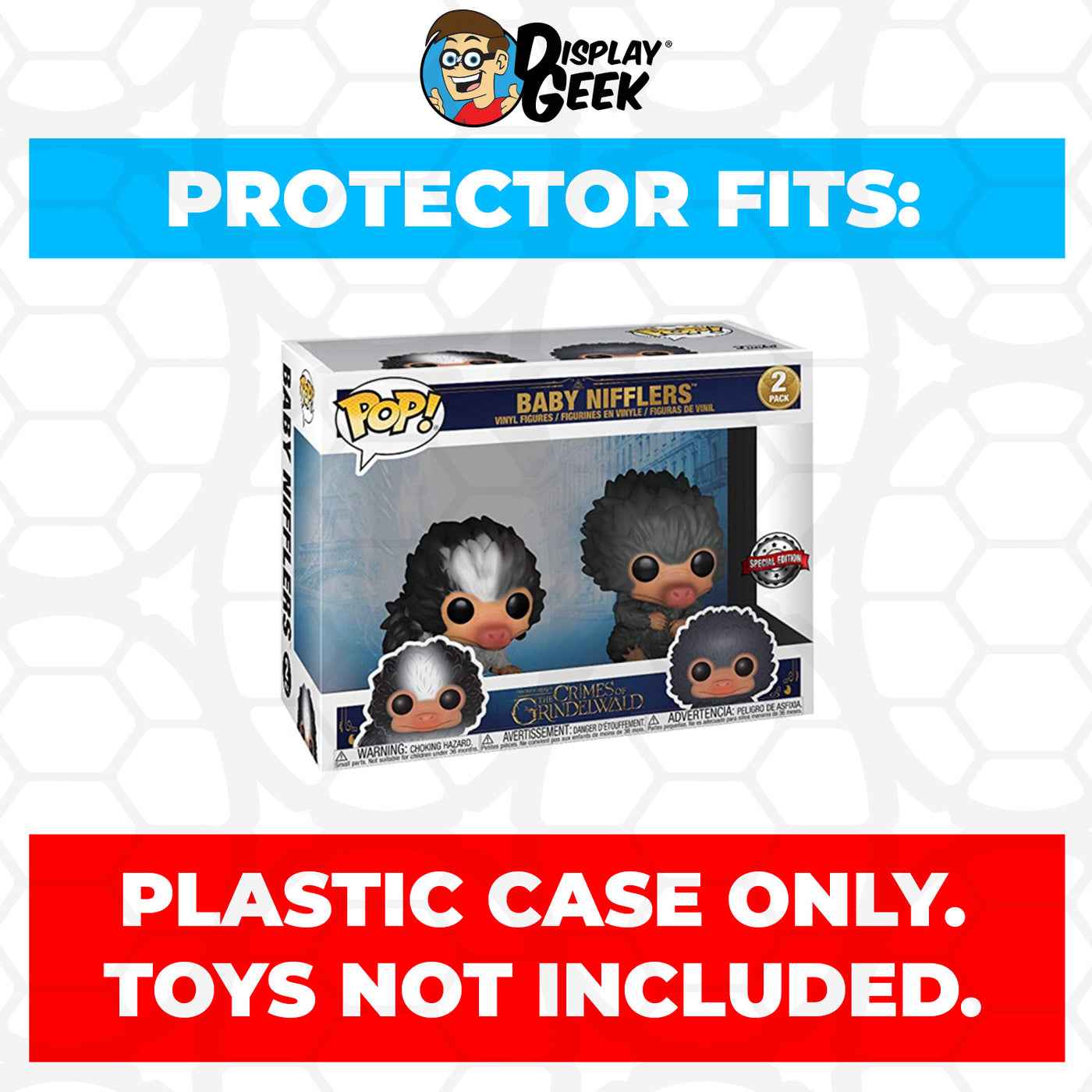 Pop Protector for 2 Pack Baby Nifflers Black & Gray Funko Pop on The Protector Guide App by Display Geek