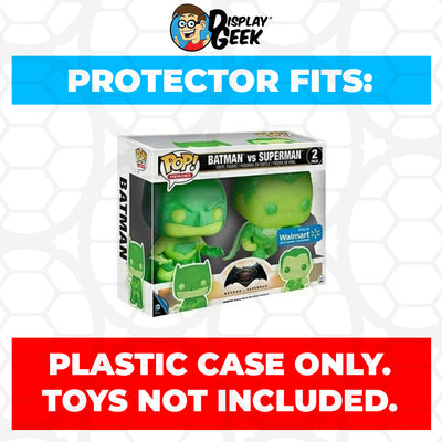 Pop Protector for 2 Pack Batman vs Superman Dawn of Justice Glow Funko Pop on The Protector Guide App by Display Geek
