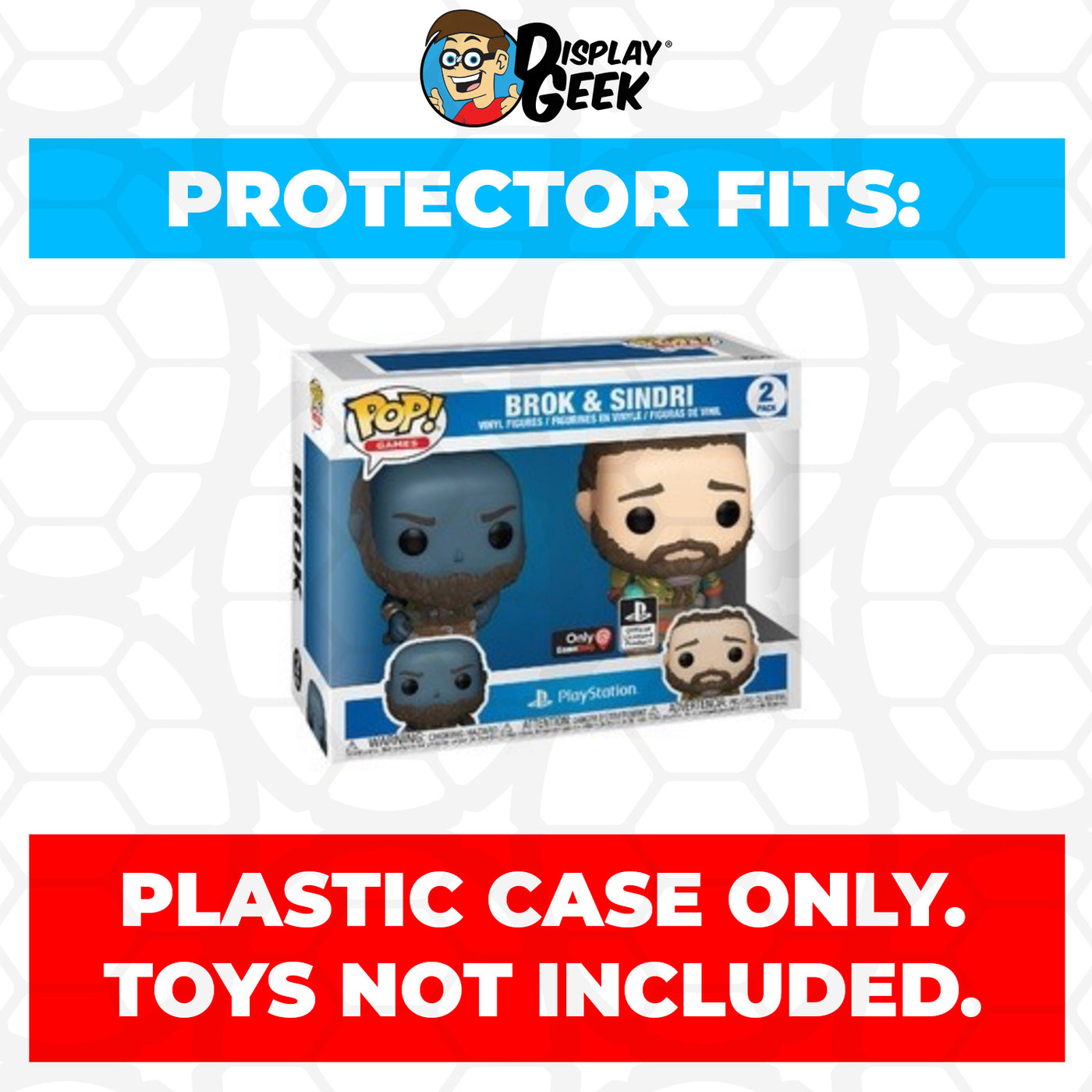 Pop Protector for 2 Pack Brok & Sindri Funko Pop on The Protector Guide App by Display Geek