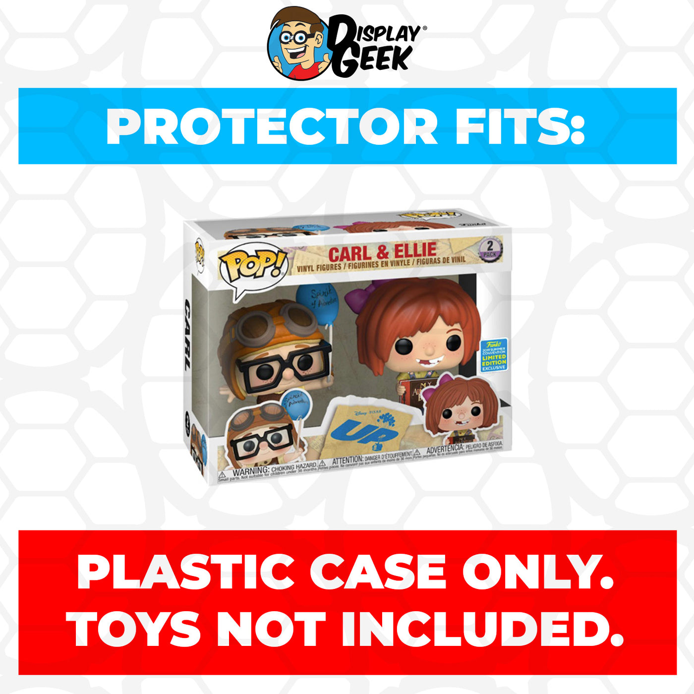 Pop Protector for 2 Pack Carl & Ellie Balloon SDCC Funko Pop on The Protector Guide App by Display Geek