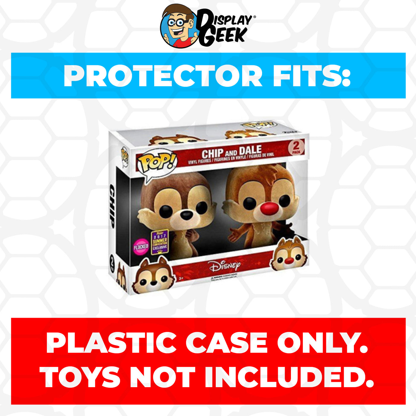 Pop Protector for 2 Pack Chip & Dale Flocked SDCC Funko Pop on The Protector Guide App by Display Geek