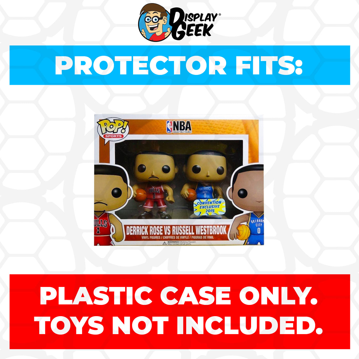 Pop Protector for 2 Pack Derrick Rose vs Russell Westbrook Funko Pop on The Protector Guide App by Display Geek