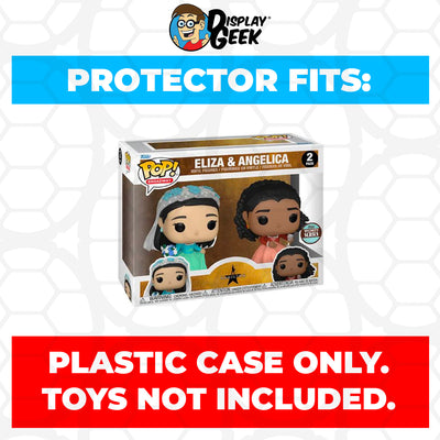 Pop Protector for 2 Pack Hamilton Eliza & Angelica Funko Pop on The Protector Guide App by Display Geek