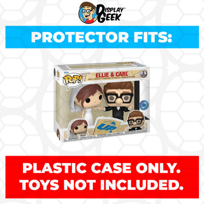 Pop Protector for 2 Pack Ellie & Carl Wedding Day Funko Pop on The Protector Guide App by Display Geek