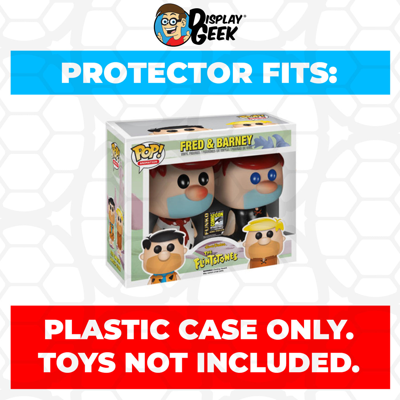 Pop Protector for 2 Pack Fred & Barney Red Hair SDCC Funko Pop on The Protector Guide App by Display Geek