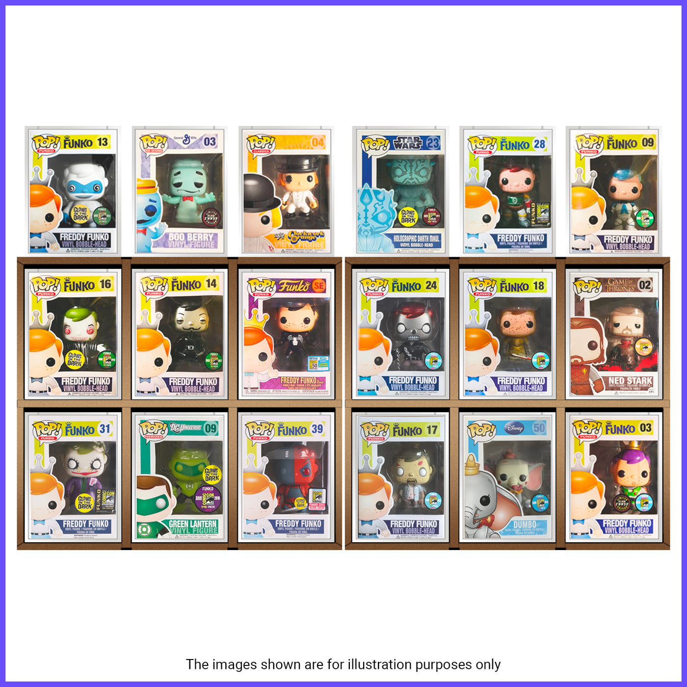 2 x GRAIL KUBBIE BROWN (3x2) - In Box Display Case for Funko Pops in Acrylic Hard Stack Armor (Cardboard)