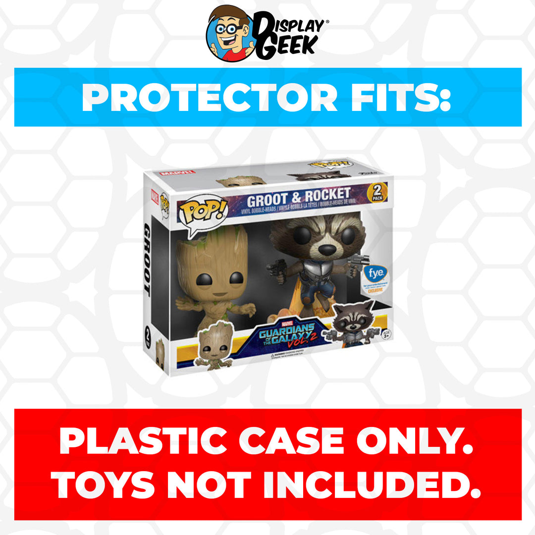 Pop Protector for 2 Pack Groot Rocket Vol. 2 Funko Pop by Kollector Protector