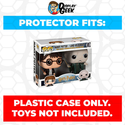 Pop Protector for 2 Pack Harry Potter & Lord Voldemort Funko Pop on The Protector Guide App by Display Geek