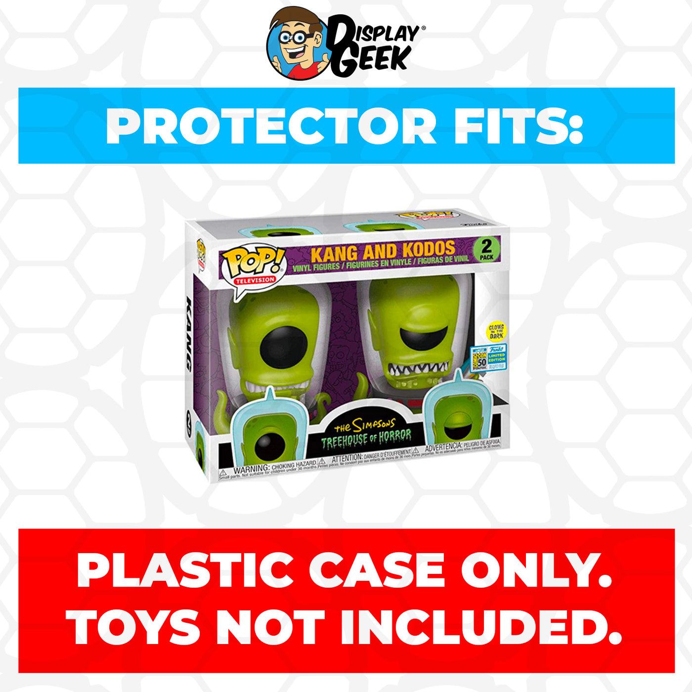 Pop Protector for 2 Pack Kang & Kodos Glow SDCC Funko Pop on The Protector Guide App by Display Geek
