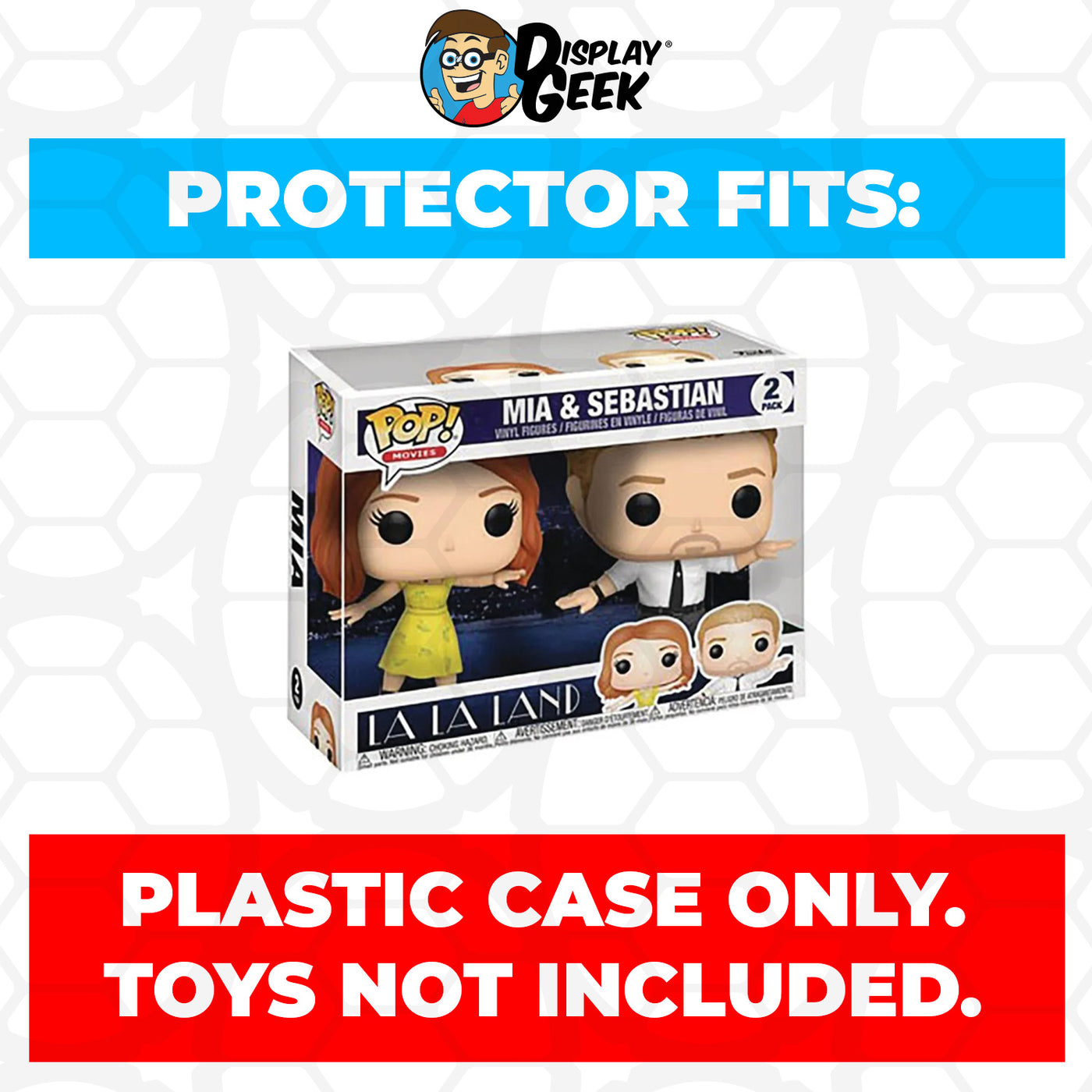 Pop Protector for 2 Pack La La Land Mia & Sebastian Funko Pop on The Protector Guide App by Display Geek