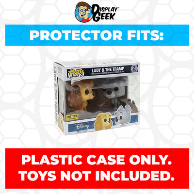 Pop Protector for 2 Pack Lady and the Tramp Funko Pop on The Protector Guide App by Display Geek