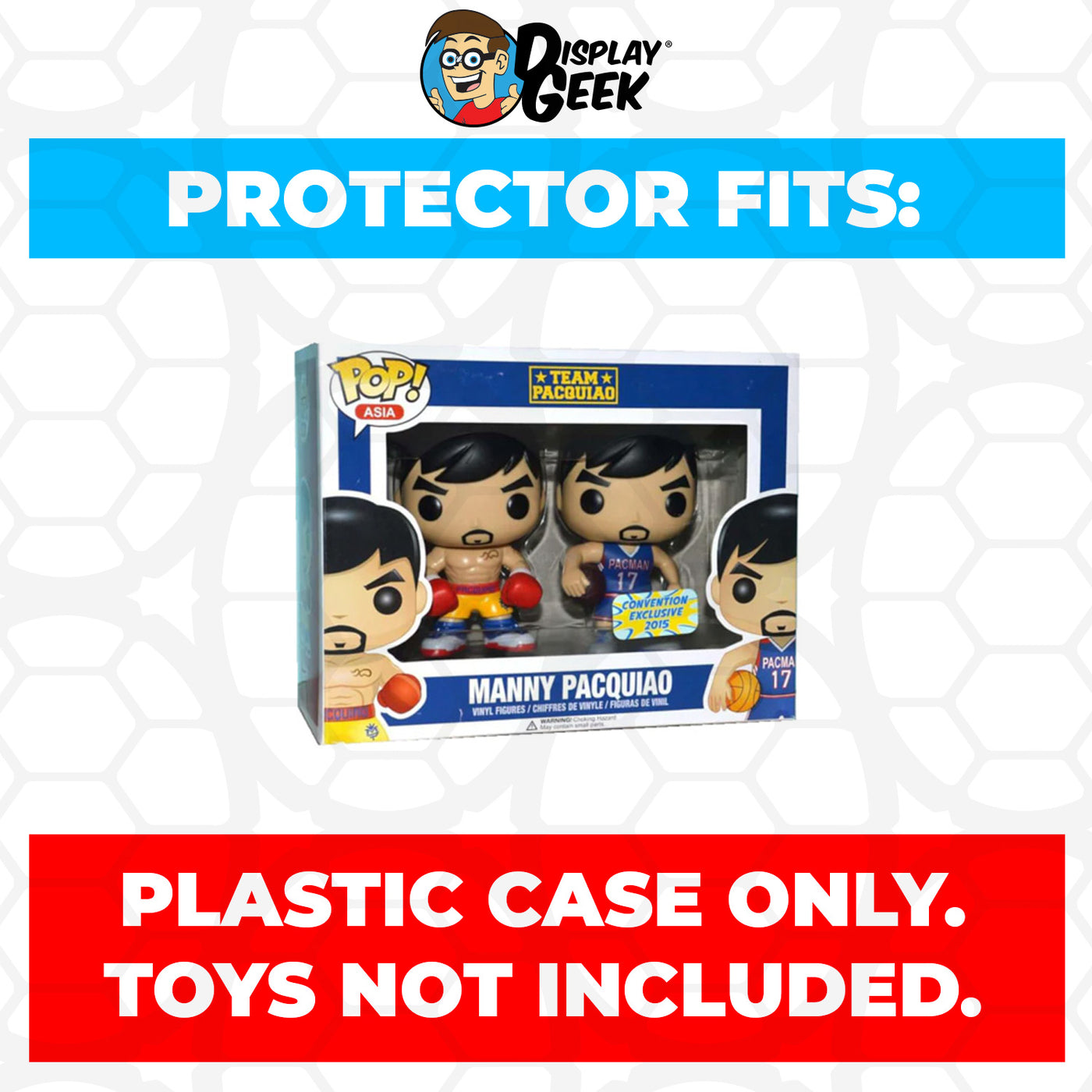 Pop Protector for 2 Pack Manny Pacquiao Boxer & Coach/Player Funko Pop on The Protector Guide App by Display Geek
