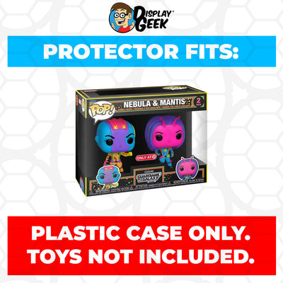 Pop Protector for 2 Pack Nebula & Mantis Blacklight Funko Pop on The Protector Guide App by Display Geek