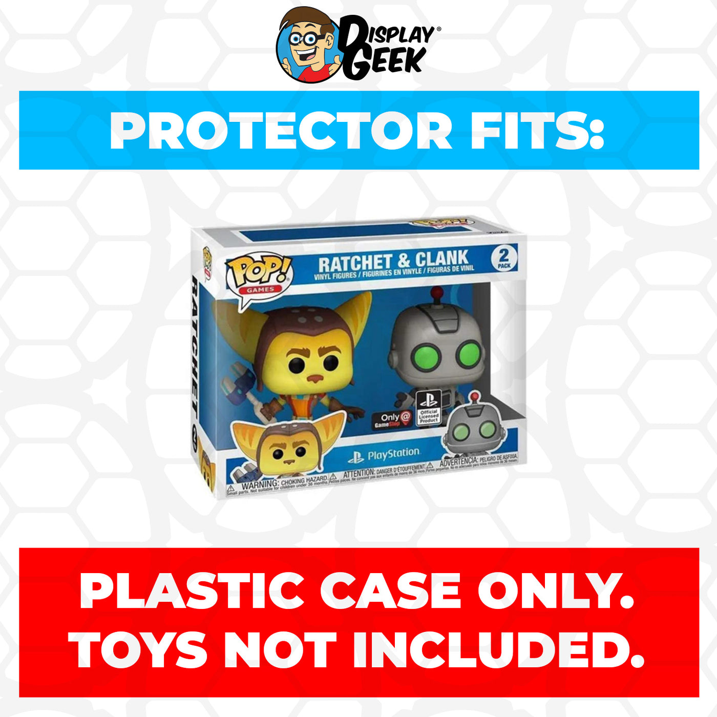 Pop Protector for 2 Pack Ratchet & Clank Funko Pop on The Protector Guide App by Display Geek