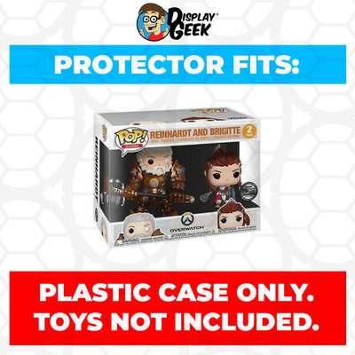 Pop Protector for 2 Pack Reinhardt & Brigitte Funko Pop on The Protector Guide App by Display Geek